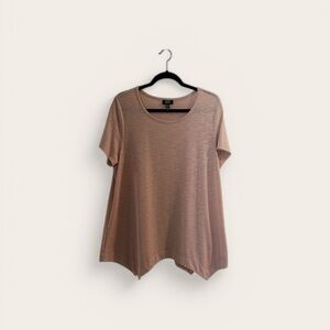 Jones New York Signature Light Mauve Short Sleeve Top